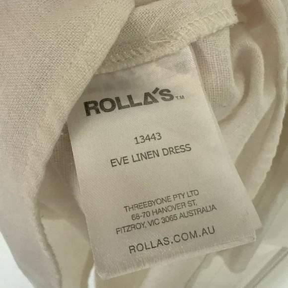 ROLLA'S Cream Midi Dress with Button Detail - Picture 8 of 8